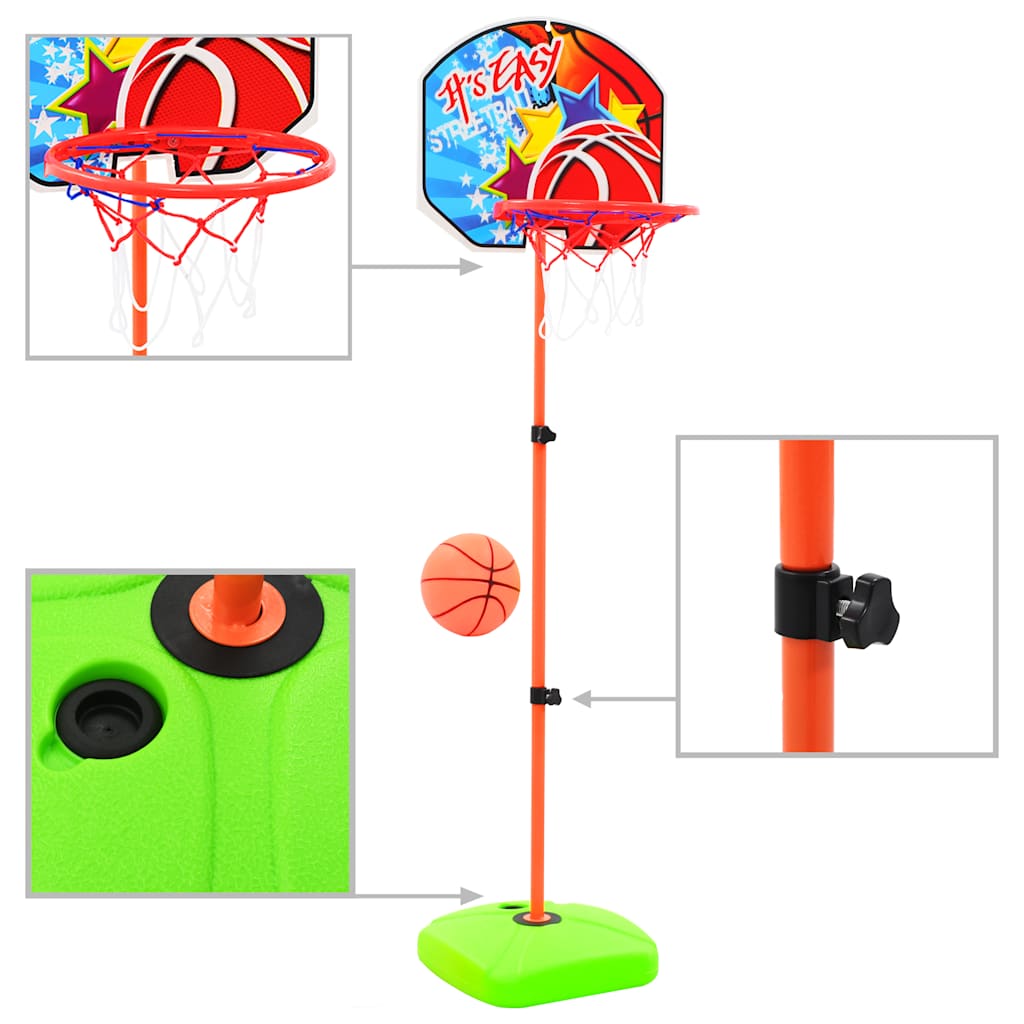 Vidaxl Basketball Ring e palla da basket per bambini