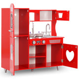 Vidaxl Children's Play Kitchen 84x31x89 CM MDF Rød