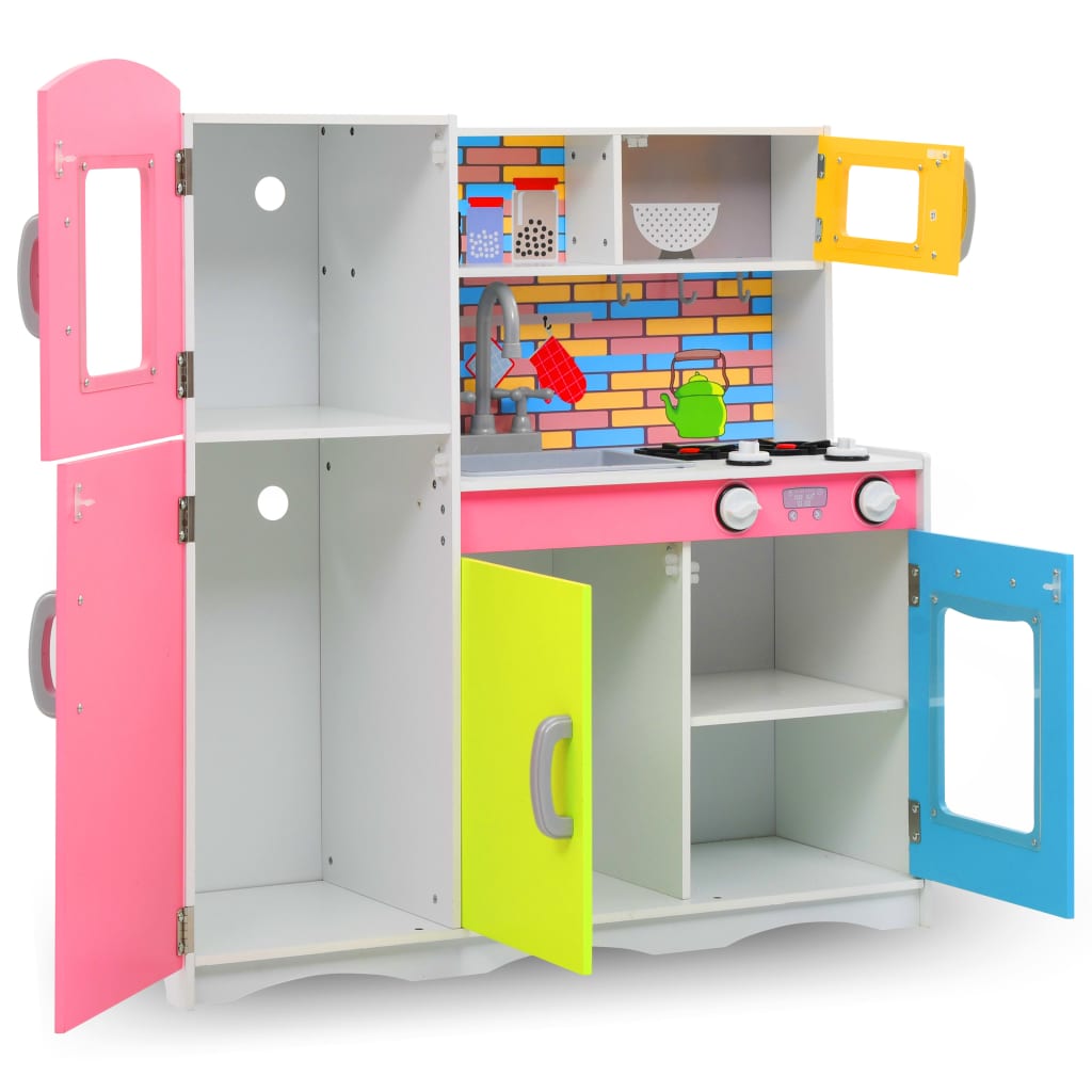 VidaXL Kinderspeelkeuken 80x30x85 cm MDF meerkleurig