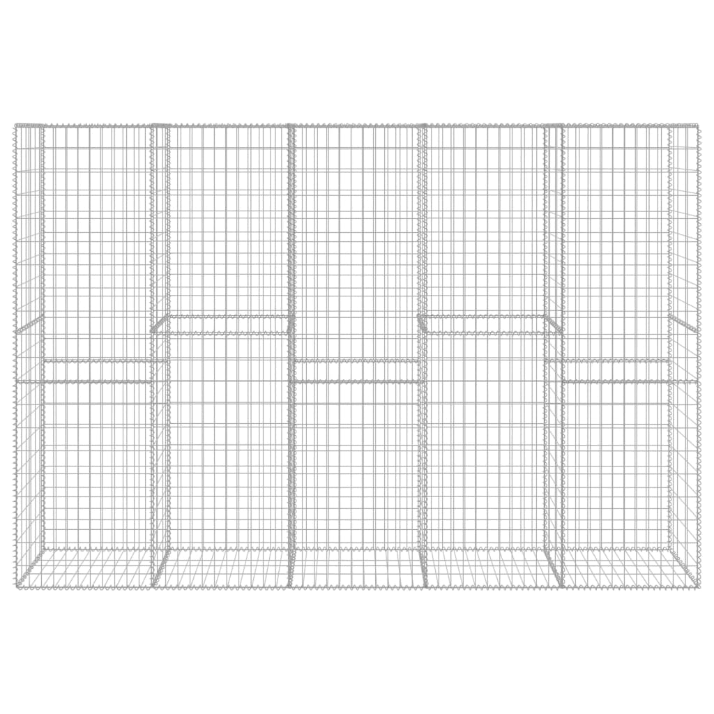 Muro de Vidaxl Schanskorf con tapa de acero galvanizado de 300x50x200 cm