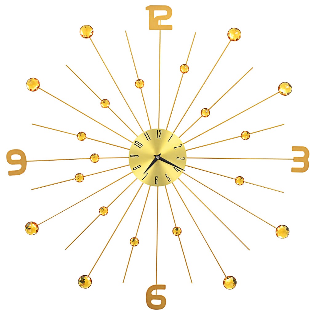 Vidaxl wall clock 70 cm metal gold colored