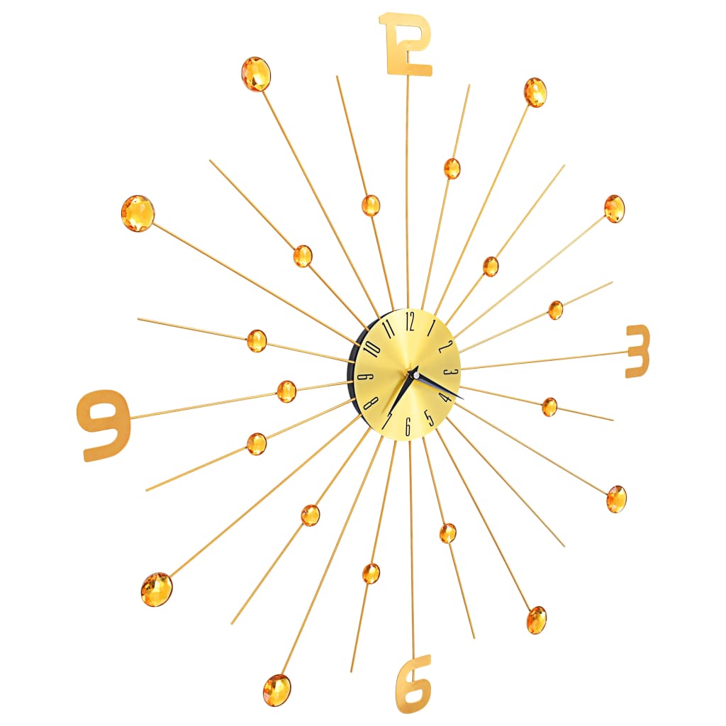 Vidaxl wall clock 70 cm metal gold colored