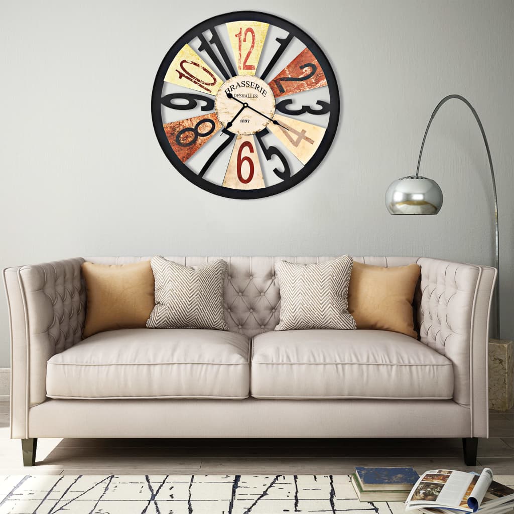 Horloge murale vidaxl 60 cm métal