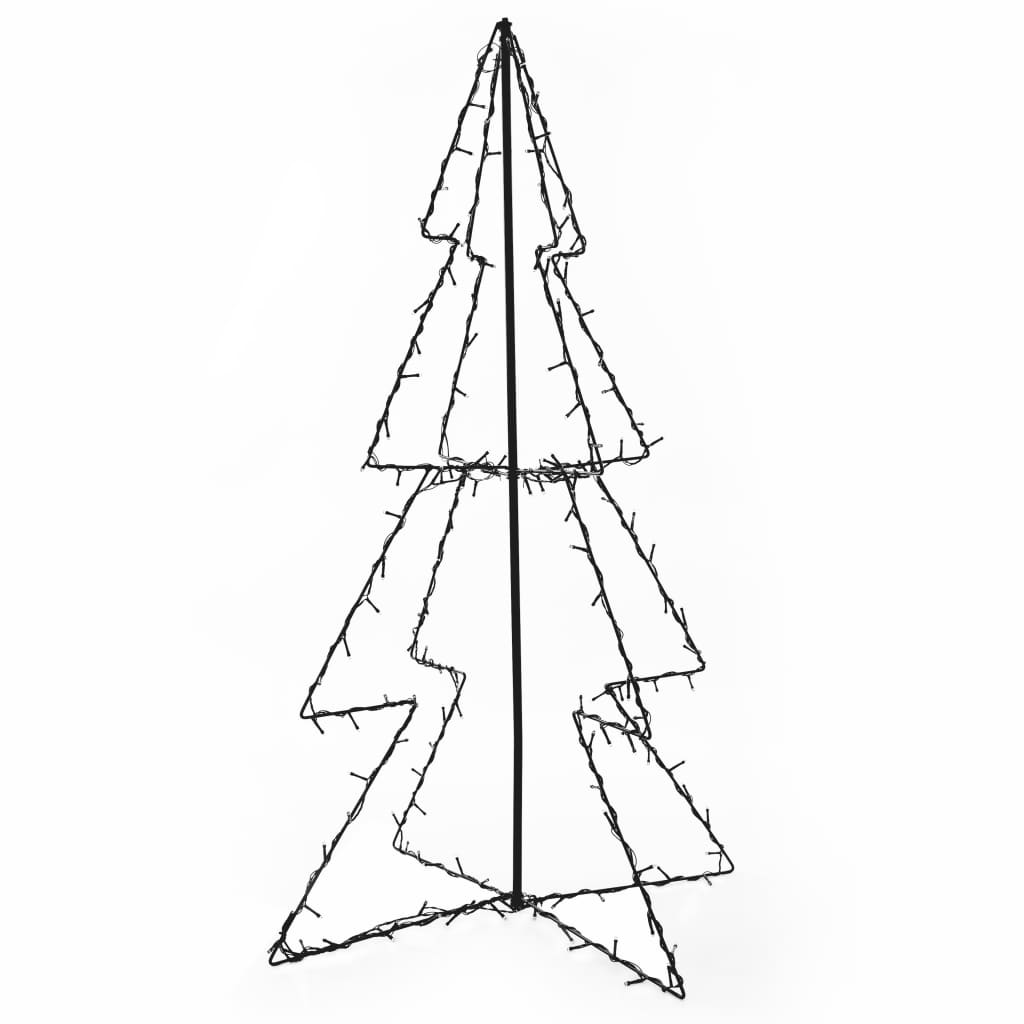 VIDAXL KegelKERSTBOOM 160 LEDs innerhalb und außerhalb von 78x120 cm