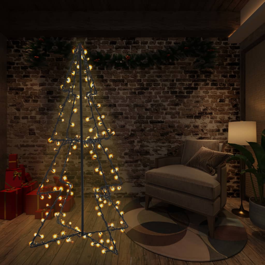 Vidaxl Kegelkerstboom 240 LED dentro y fuera de 115x150 cm