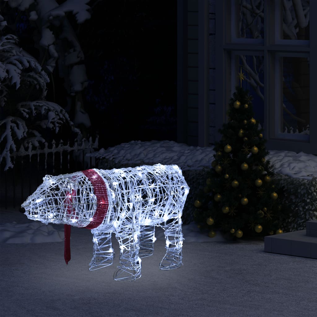 Vidaxl Christmas Lighting Bear 45 LED diody 71x20x38 cm akryl