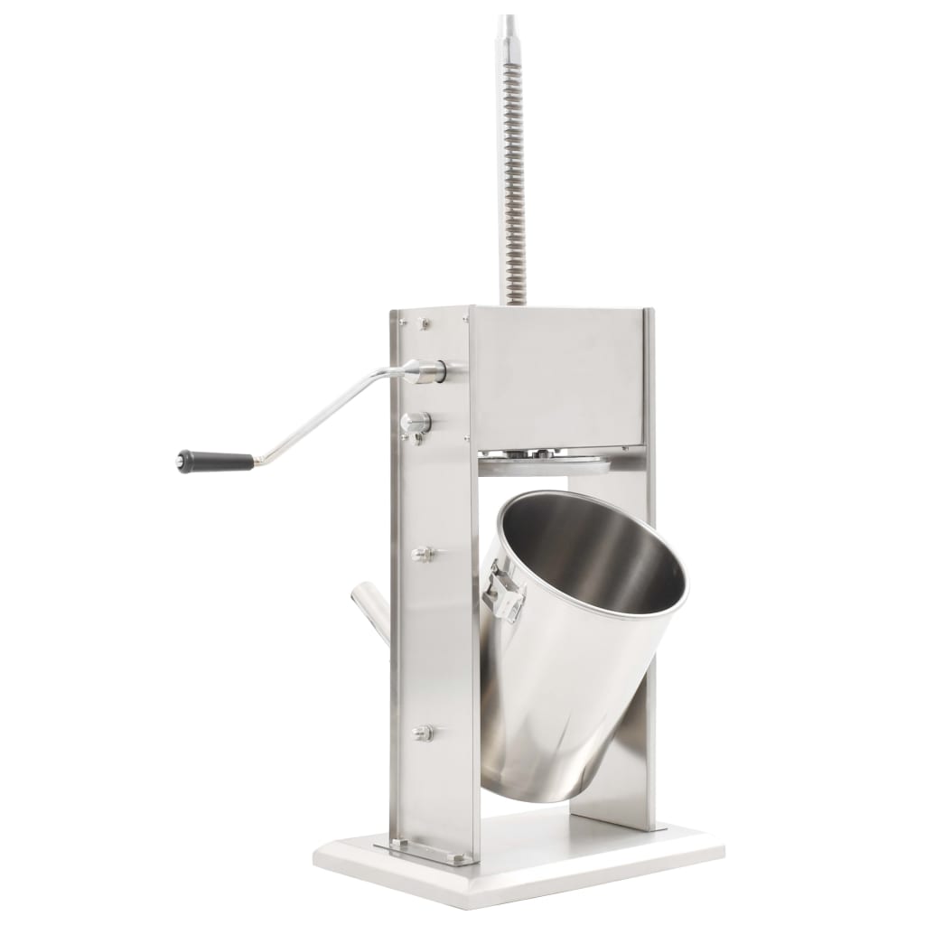 Vidaxl Wurstfüllhandbuch 10 l Edelstahl Silberfarbe