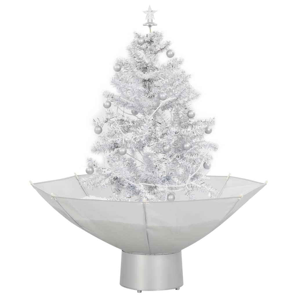 Vidaxl kerstboom sneeuwend met paraplubasis 75 cm wit