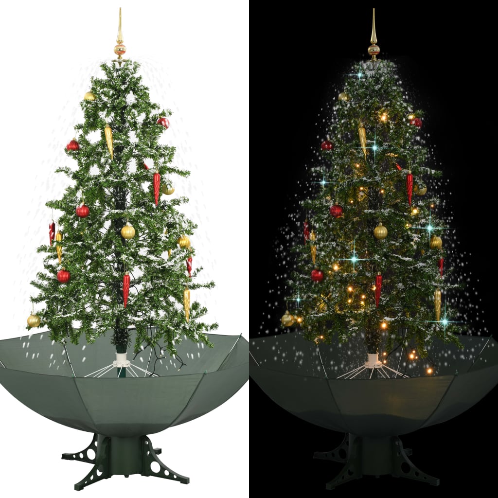 Vidaxl Weihnachtsbaum schneit mit Regenschirm 170 cm Grün