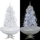 Vidaxl Albero di Natale Snowing con ombrelloni 170 cm bianco