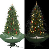 L'albero di Natale Vidaxl nevica con ombrelloni 190 cm verde