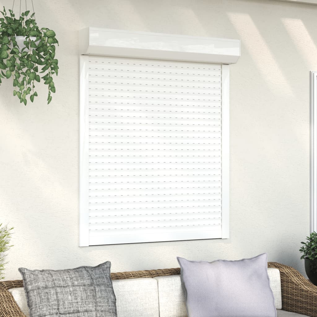 Shutter rullo Vidaxl 100x130 cm in alluminio bianco