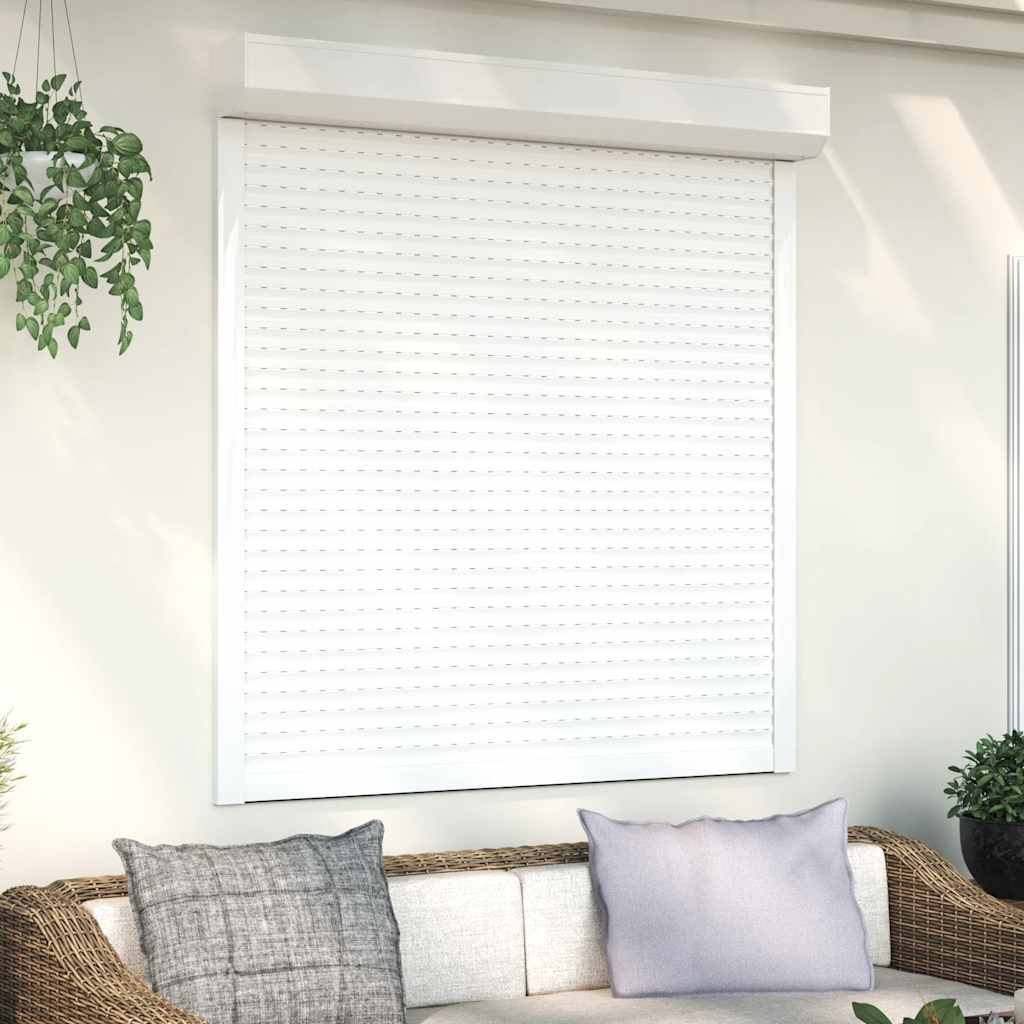 Vidaxl Roller Shutter 130x140 cm Aluminium White