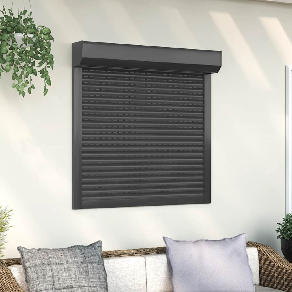 Vidaxl Roller Shutter 100x100 cm aluminium Anthracite Colored