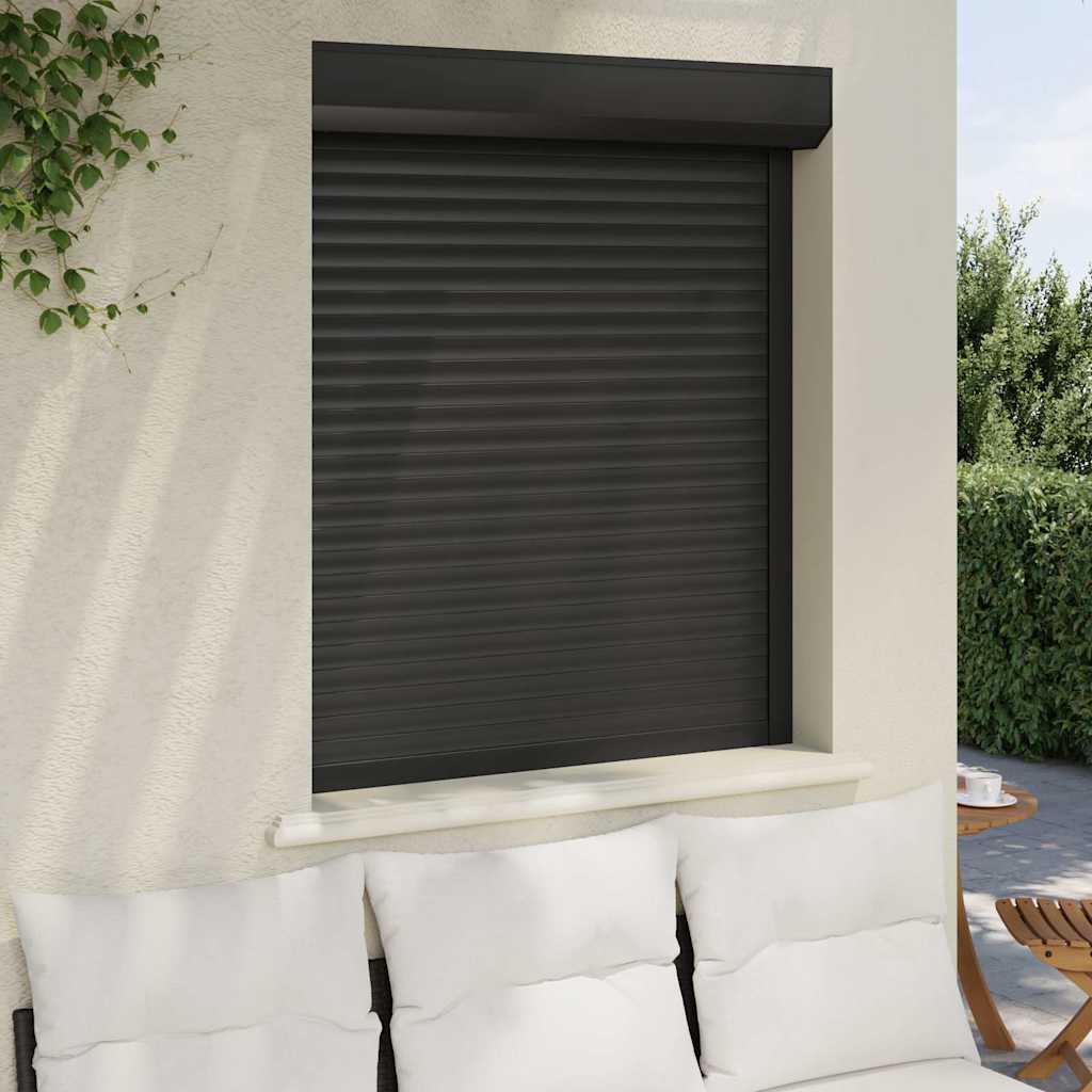 Vidaxl Roller Shutter 100x120 cm Aluminium -Anthrazit -ausgelöst