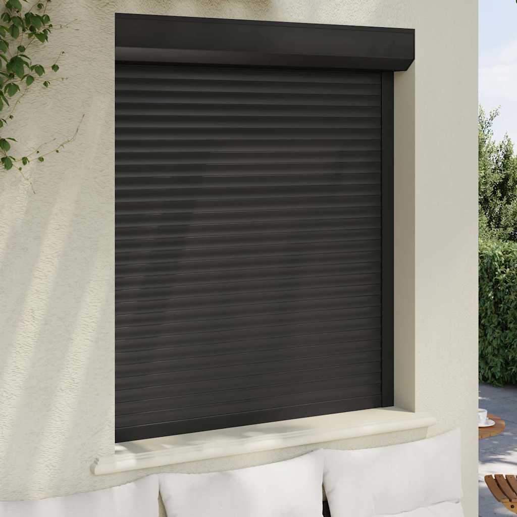 Vidaxl Roller Shutter 110x130 cm Aluminium Antracit -farvet