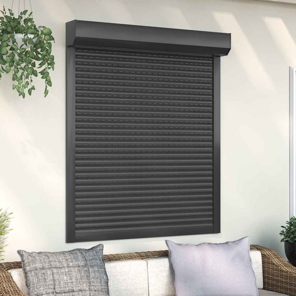 Vidaxl Roller Shutter 110x130 cm aluminium Anthracite -färgad