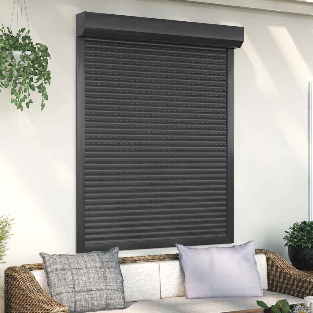 Vidaxl roller shutter 120x150 cm aluminum anthracite -colored