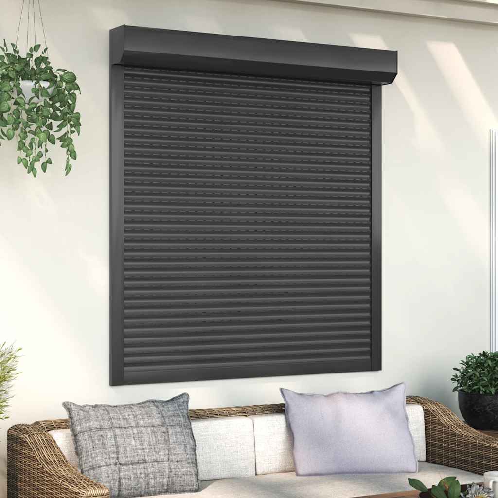 Vidaxl roller shutter 130x140 cm aluminum anthracite -colored