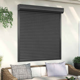 Vidaxl Roller Shutter 130x140 cm aluminium Antracitt -farget