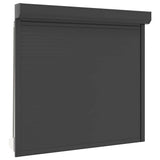 Vidaxl Roller Shutter 160x150 cm Aluminium -Anthrazit -ausgelöst