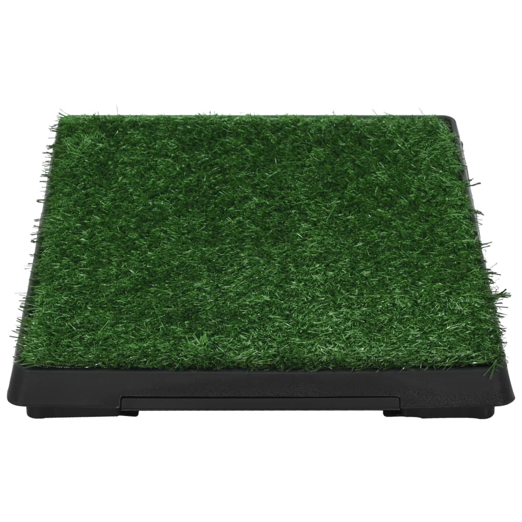 VidaXL Pet toilet with bin and artificial grass 63x50x7 cm green