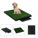 Vidaxl Pet Toilette mat Bin a kënschtlech Grass 63X50X7 cm gréng