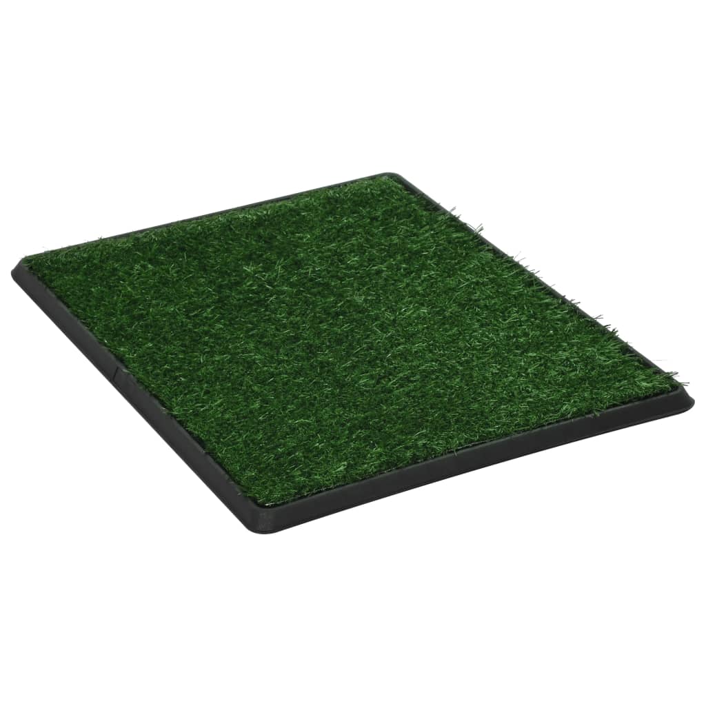 VidaXL Pet toilet with bin and artificial grass 64x51x3 cm green