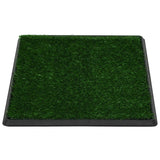 Inodoro Vidaxl Pet con contenedor y hierba artificial 64x51x3 cm verde