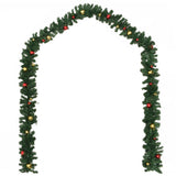 Vidaxl Božične Garlands 4 sts z božičnimi kroglicami 270 cm PVC zelena