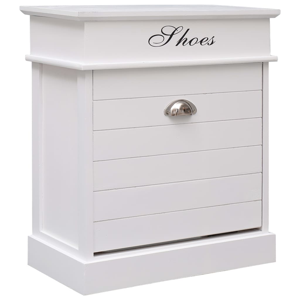 VidaXL shoe cabinet 50x28x58 cm Paulowniahout white