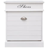 Vidaxl Shoe Cabinet 50x28x58 cm Paulowniahout White