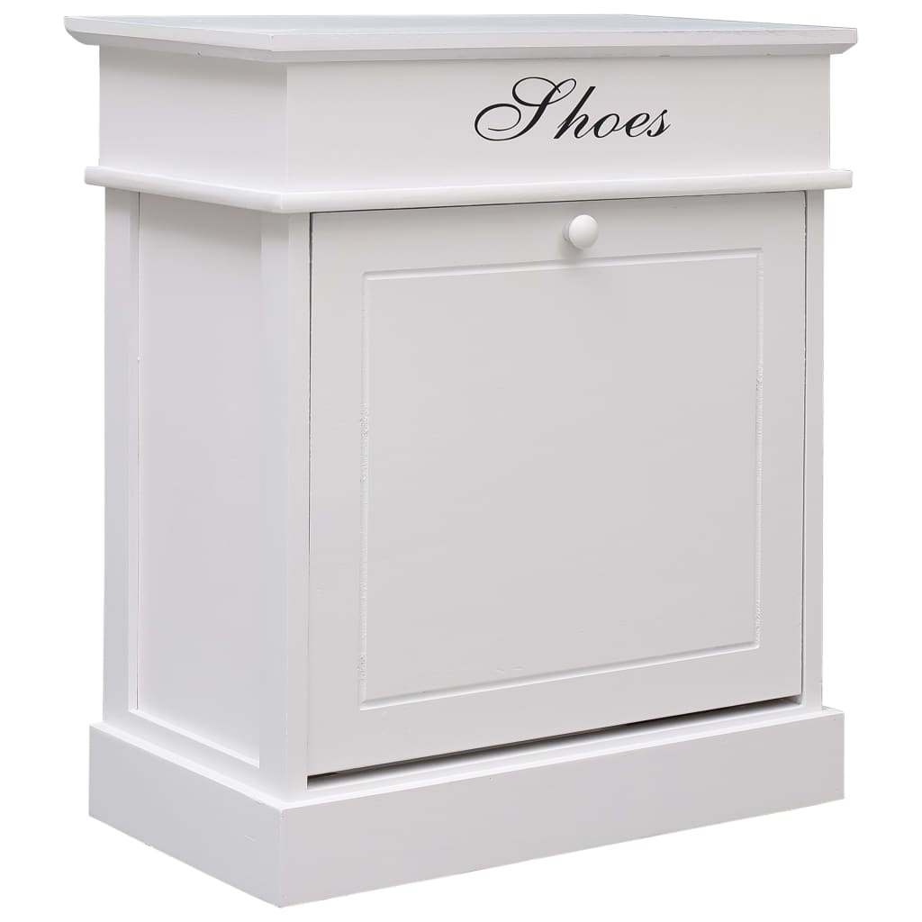 Vidaxl Shoe Cabinet 50x28x58 cm Paulowniahout White