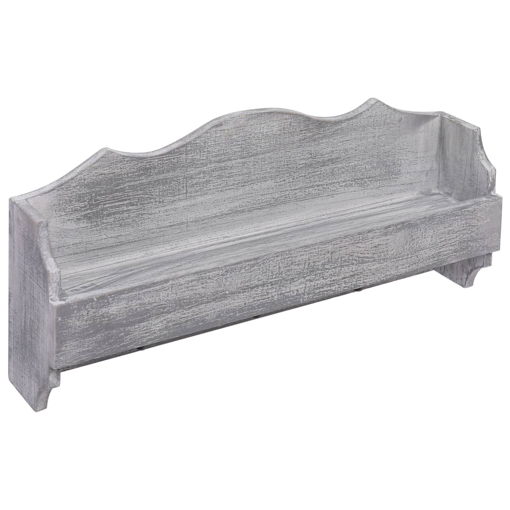 Vidaxl Mauer Mantel Rack 50x10x23 cm Holz Grey