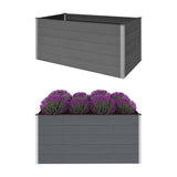 Vidaxl Planter je dvignil 200x100x91 cm HKC siva