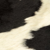 Vidaxl rug 150x170 cm real beef skin black and white