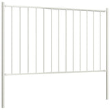 Vidaxl Hek panel with posts 1.7x0.75 m powder -coated steel white