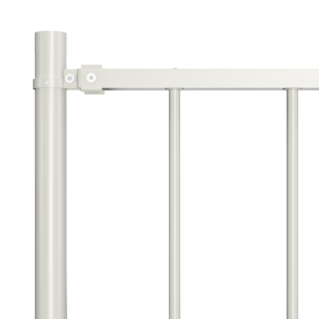 Vidaxl Hek panel with posts 1.7x0.75 m powder -coated steel white