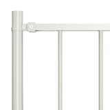 Vidaxl Hek panel with posts 1.7x0.75 m powder -coated steel white