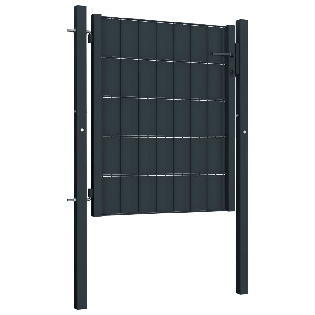 Vidaxl Port 100x81 cm PVC et anthracite en acier -colore