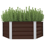 Vidaxl Planter raised 129x129x46 cm Galvanized steel brown