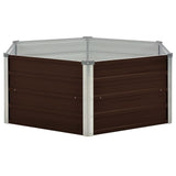 Vidaxl Planter raised 129x129x46 cm Galvanized steel brown