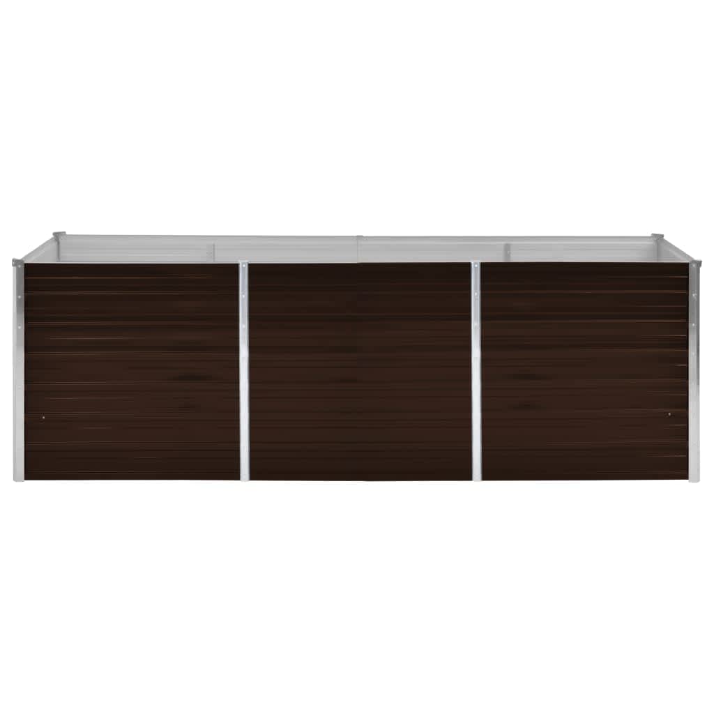 Vidaxl Planter Insert 240x80x77 cm Galvaniserat stålbrunt