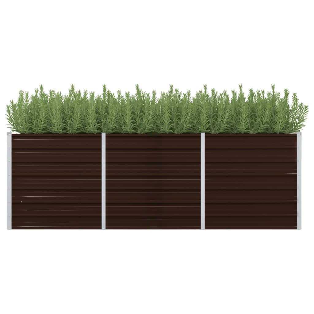 VidaXL Planter Insert 240x80x77 cm Galvanized Steel Brown