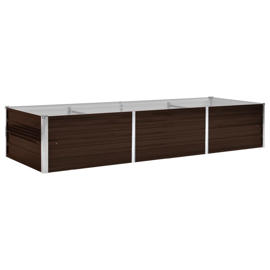 Vidaxl Planter Insert 240x80x45 cm Galvaniserat stålbrunt