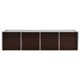 VidaXL Planter Inserted 320x80x77 cm Galvanized Steel Brown