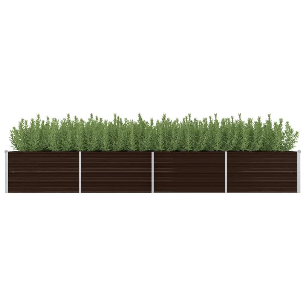 Vidaxl Planter agebaut 320x80x45 cm galvaniséiert Strafbraf