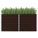 Vidaxl Planter je dvignil 160x40x77 cm pocinkano jekleno rjavo