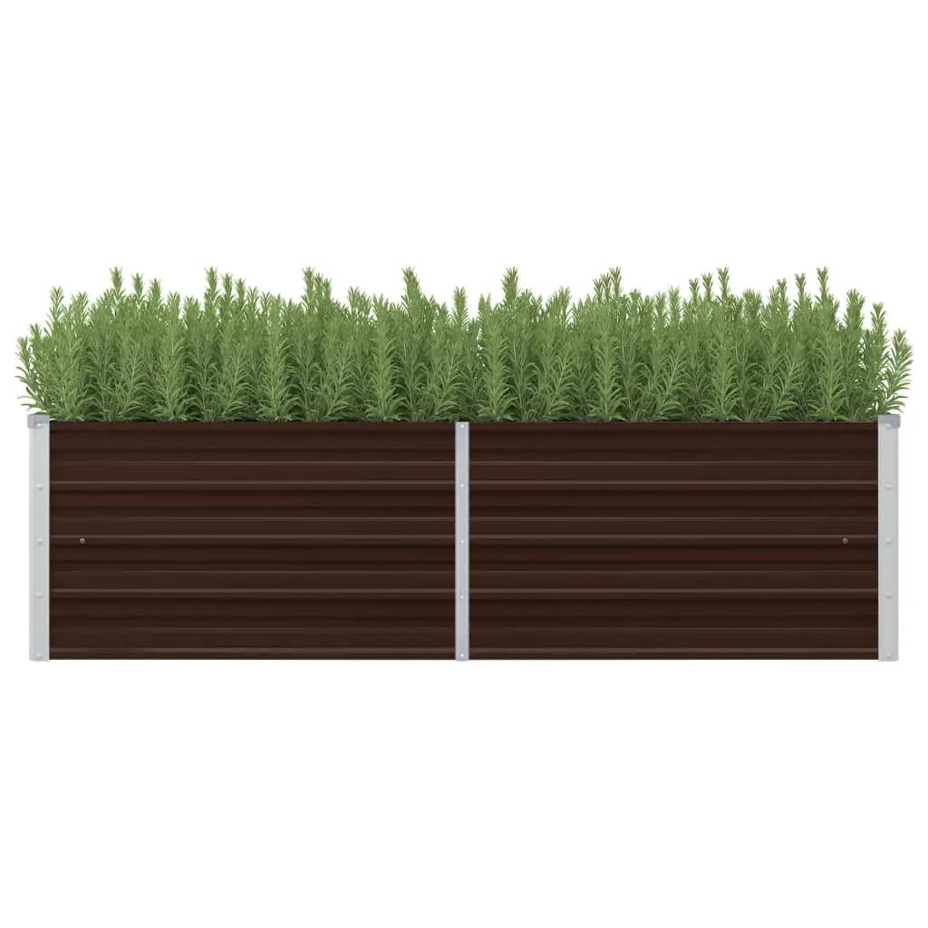 Vidaxl Planter raised 160x40x45 cm galvanized steel brown