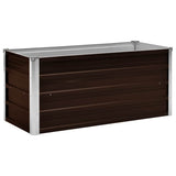 Vidaxl Planter infogad 100x40x45 cm galvaniserat stålbrunt